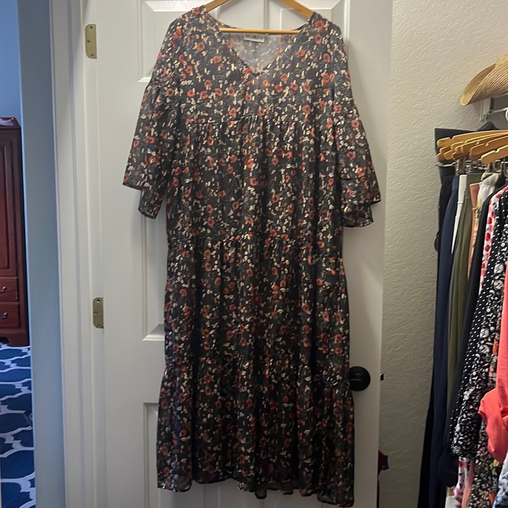 Natural life, sheer dress, medium, brown